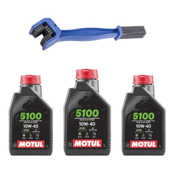 MOTUL 5100 10W40 (3L) MOTOSİKLET YAĞI + ZİNCİR FIRÇASI HEDİYELİ