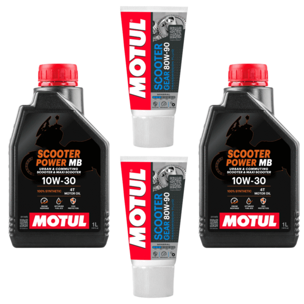 MOTUL SCOOTER POWER 10W30 (2 ADET) + SCOOTER GEAR 80W90 (2 ADET)