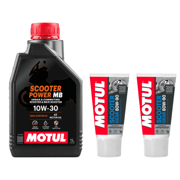 MOTUL SCOOTER POWER 10W30 (1L) + SCOOTER GEAR ŞANZIMAN YAĞI (2 ADET)